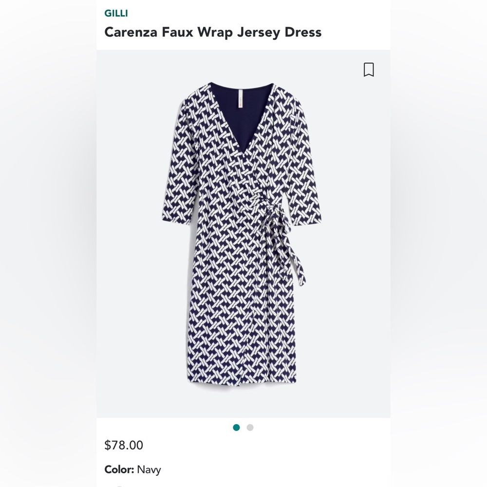 Wrap Dress Navy size M